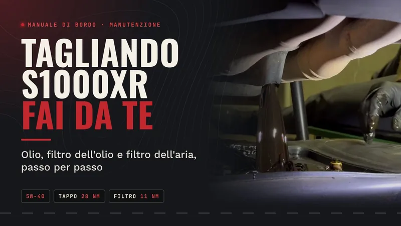 Tagliando della S1000XR fai da te: olio e filtri passo per passo